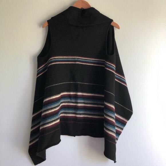 Joie Ligiere wool striped long drape vest - Picture 10 of 11